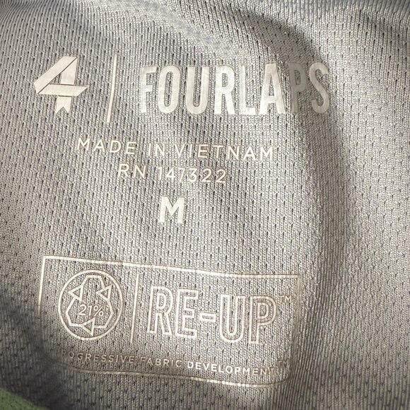 Four Laps Re-Up Sweatshirt Hoodie Green with Red White & Blue Accents Sz Medium - Picture 2 of 10